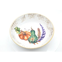 ceramic harvest bowl, automn atmosphere,rustic Table Centerpiece